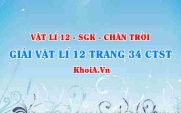 Giải Vật lí 12 trang 34 Chân trời Sáng tạo